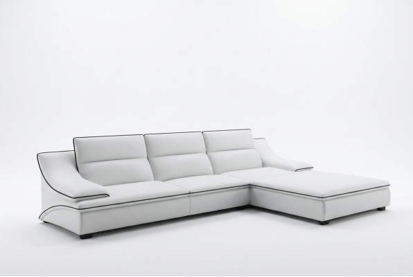 Ledersofa Couch Wohnlandschaft Ecksofa Eck Garnitur Design Modern Sofa A1160C