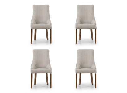 4x Designer Polster Stuhl Set Garnitur Stühle Komplett Lehn Sitz Lounge