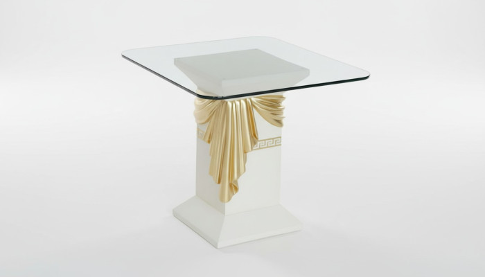 Beistelltisch Medusa Römische Säule Säulen Tisch Glas Couch Sofa Tische Couchen