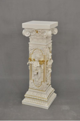 Design Säule Amoretten Skulpturen Figuren Dekoration Deko Ständer Blumen Sockel
