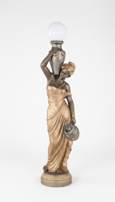 Stehleuchte Lampe Leuchte Statue Figur Skulpturen Skulptur Statuen Stanlampe Neu