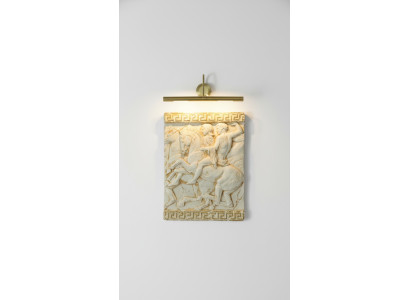 Alexander der Große Wandrelief Antik Relief Wand Gemälde Bild Handarbeit Pferd