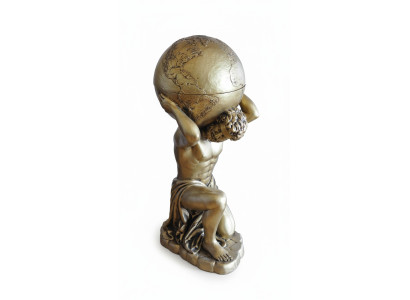 Antik Stil Klassischer Globus Atlas Minibar Bar Wein Regal Statue Skulptur Deko