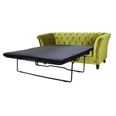 Chesterfield Schlafsofa 2 Sitzer Sofa Bettfunktion Couch Polster Sofas
