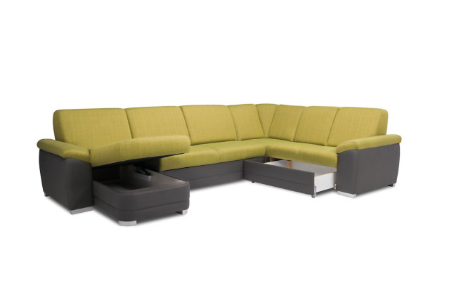 Ecksofa Wohnlandschaft Sofa Couch Polster Eck Garnitur U Form Stoff Sofas Neu