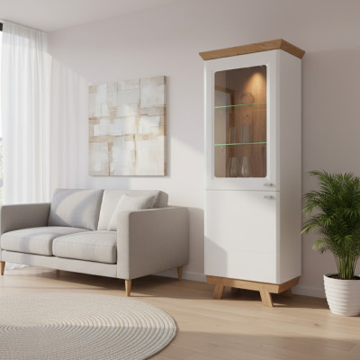 Moderner Vitrinen Schrank Wohnzimmer Hochschrank Hotel Vitrinen Aspen AS-W12