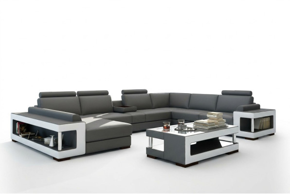 Ledersofa XXL Ecksofa Design Big Sofa Couch Polster Eck Sitz Garnitur