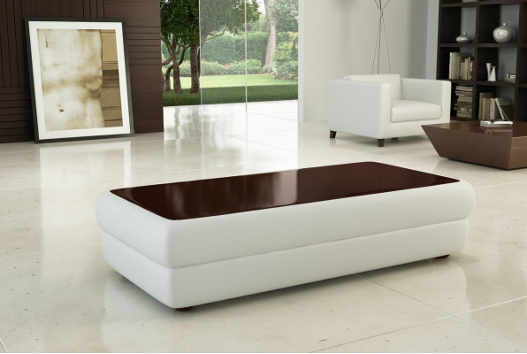Klassischer designer Couchtisch Wohnzimmer Möbel Leder Beistelltisch