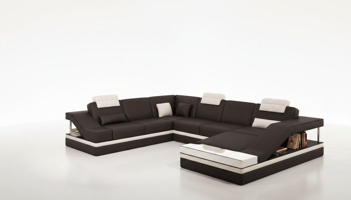 Moderne Wohnzimmer Ecksofa Wohnlandschaft Big XXL Leder Sofa