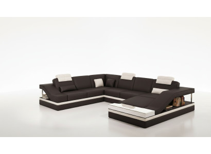 Moderne Wohnzimmer Ecksofa Wohnlandschaft Big XXL Leder Sofa