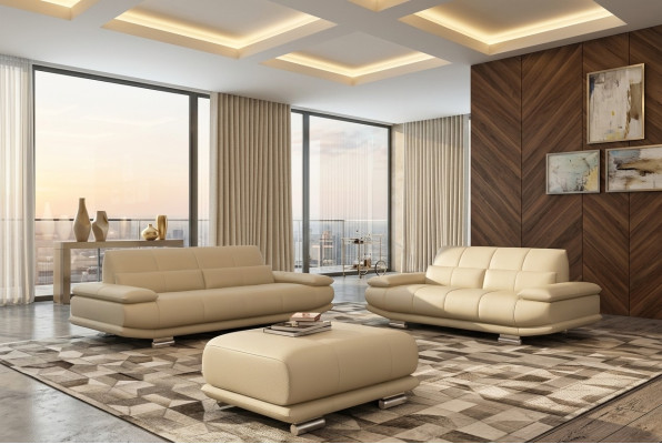 Leder Sofa Couch Polster Komplett Garnitur 3+2+1 Sofas Couchen Sitz