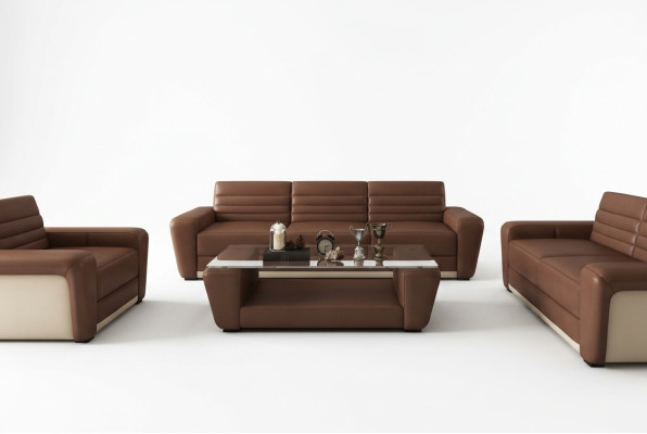 Ledersofa Sofa Couch Polster Sitz Couchen 3+2+1 Komplett Set Moderne