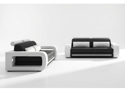 Ledersofa Couch Wohnlandschaft 3+2 Sitzer Design Modern Sofa Sofagarnitur