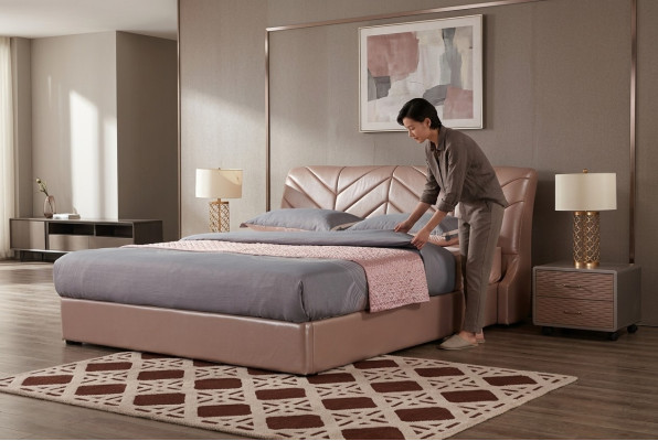 Modernes Luxus Design Bett XXL Betten Stil Hotel Doppel Leder 140 160