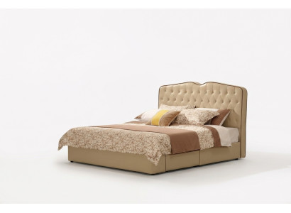 Modernes Design Hotel Betten Bett XXL Luxus Doppel Leder Chesterfield