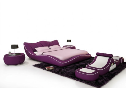 Modernes Design Bett XXL Dekorative Betten Luxus Stil Doppel Hotel Leder
