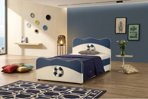 Kinderbett Bett Polster Betten Luxus Hotel Jugend 3D XXL Big 120 / 150x200cm Neu