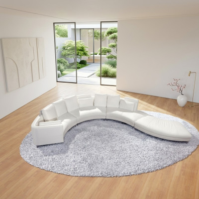 Moderne Rund Couch Wohnlandschaft Runde Sofa Polster Eck Garnitur