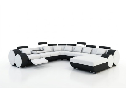 Multifunktions Ledercouch Sitz Polster Wohnzimmer Leder Dekor Garnitur Sofa