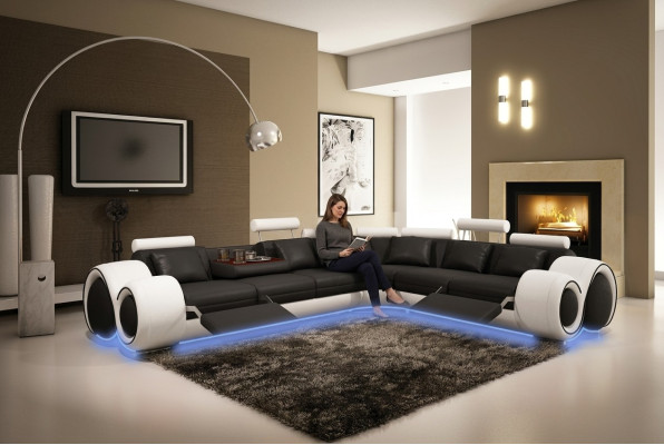 Multifunktions Couch Sofa Polster Sofa Eck Couchen Leder Sofas Ecke XXL