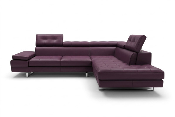 Ledersofa Couch Wohnlandschaft L-Form Design Modern Sofa 5057