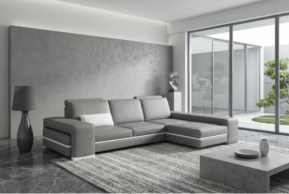 Ledersofa Couch Wohnlandschaft L Form Design Modern Sofa Eck Dekor Sofas