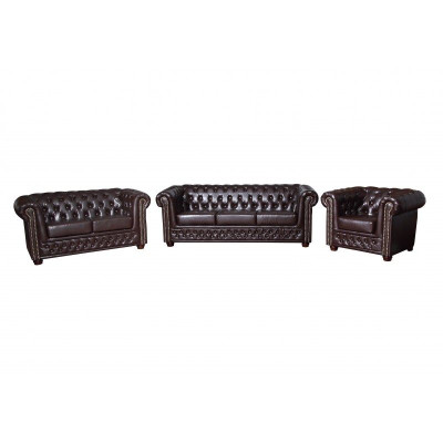 Chesterfield Ledersofa Sofagarnitur Sofa Couch Polster Sitz Sofas Garnituren Neu