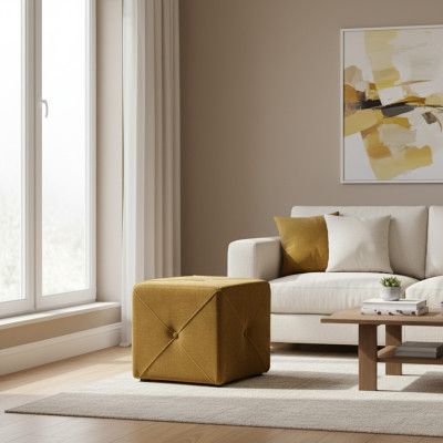 -Hocker Sitz Fußhocker Sitzhocker Sitzpouf Wohnzimmer Designer Pufa Würfel Neu