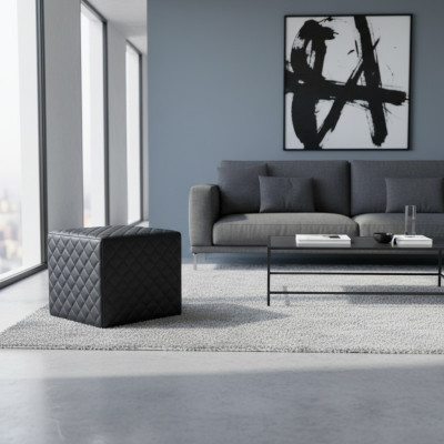 -Chesterfield Hocker Fußhocker Sitzhocker Sitzpouf Wohnzimmer Designer Pufa Neu