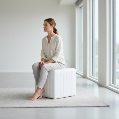 -Hocker Trans Fußhocker Sitzhocker Sitzpouf Wohnzimmer Designer Pufa Neu