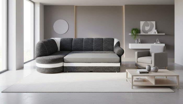 Schlafsofa Ecksofa Sofa Couch Polster Eck Garnitur Sitz Sofas Textil Couchen Neu