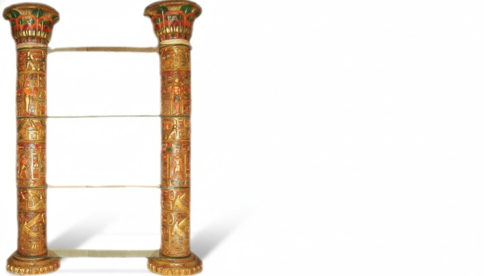 Regal Glas Vitrine Ägyptische Regale Vitrinen XXL Säulen 240cm Säule Ägypten Neu