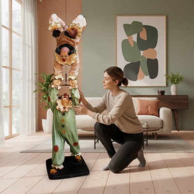 Design Clown-Akrobat Figur Statue Skulptur Figuren Skulpturen Dekoration 5020
