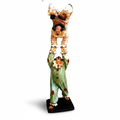 Design Clown-Akrobat Figur Statue Skulptur Figuren Skulpturen Dekoration 5020