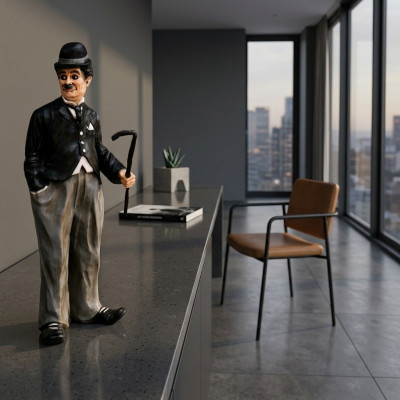 Design Chaplin Figur Statue Skulptur Figuren Skulpturen Dekoration Deko 5358 Neu