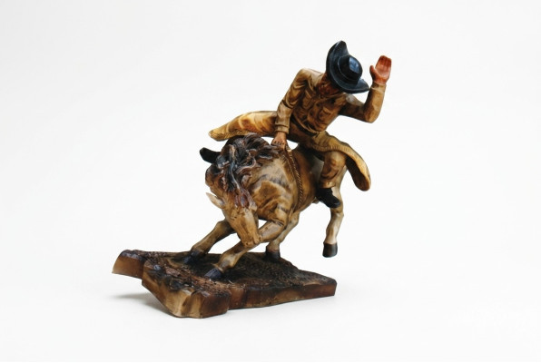 Design Cowboy Rodeo Pferd Figur Statue Skulptur Figuren Skulpturen Deko 5641