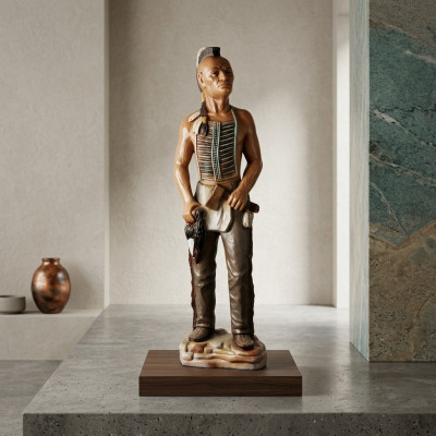 Figur Indianer USA Wild West Statue Skulptur Figuren Skulpturen Dekoration Neu