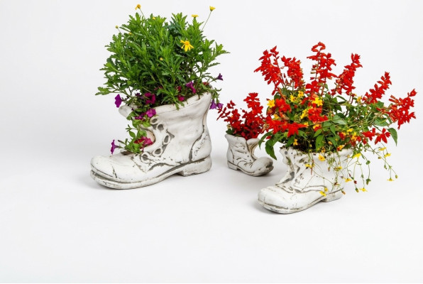 Blumenkübel Pflanz Kübel Natur Dekoration Figur Blumentöpfe Garten Vasen