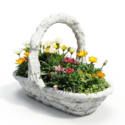Blumenkübel Pflanz Kübel Dekoration Figur Natur Blumentöpfe Vasen Garten