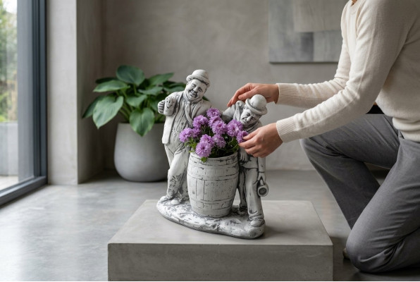 Charlie Chaplin Blumenkübel Pflanz Kübel Dekoration Figur Blumentöpfe