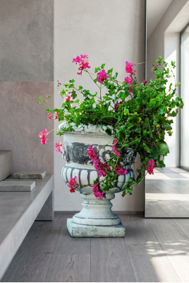 Blumenkübel Pflanz Kübel Natur Dekoration Figur Vasen Blumentöpfe Garten