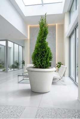 Blumenkübel Pflanz Kübel Dekoration Figur Vasen Garten Blumentöpfe Natur