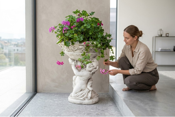 Blumenkübel Pflanz Kübel Dekoration Figur Garten Blumentöpfe Vasen Natur