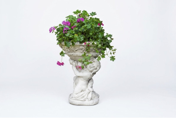 Blumenkübel Pflanz Kübel Dekoration Figur Garten Blumentöpfe Vasen Natur