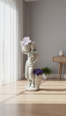 Blumenkübel Pflanz Natur Kübel Dekoration Figur Garten Vasen Blumentöpfe