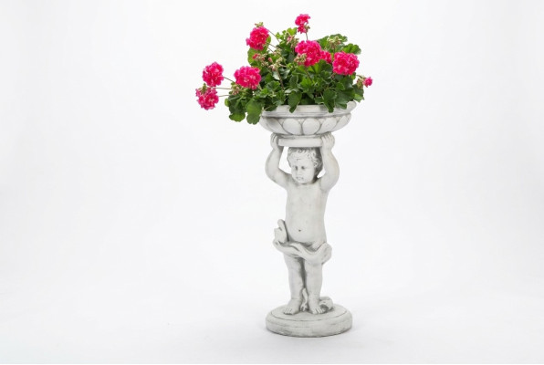Natur Blumenkübel Pflanz Kübel Dekoration Garten Figur Vasen Blumentöpfe