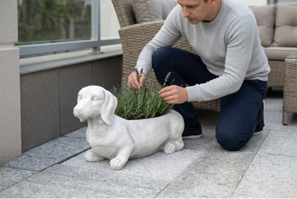 Blumenkübel Pflanz Kübel Dekoration Garten Figur Vasen Blumentöpfe Natur