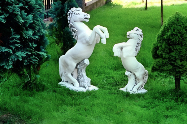 Garten Dekoration Pferd Statue Skulptur Figuren Skulpturen Designer