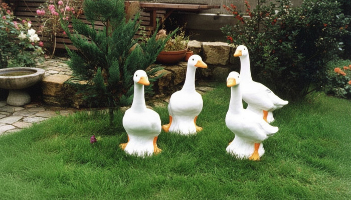 Garten Dekoration Ente Statue Skulptur Figuren Skulpturen Designer