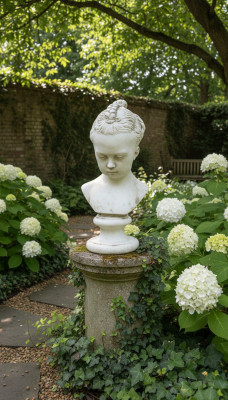 Büste Kind Antik Stil Altertum 43cm Stein Figur Skulptur Skulpturen